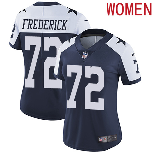 2019 Women Dallas Cowboys #72 Frederick blue Nike Vapor Untouchable Limited NFL Jersey style 2
